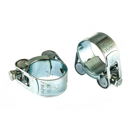 Хомуты металлические силовые 26-28 мм ширина 18 мм шарнирный W1 2 шт Сибртех 47509 купить в Уфе