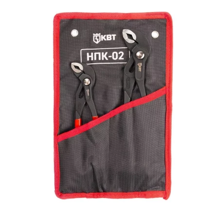 Набор переставных клещей КВТ НПК-02 с кнопочной фиксацией (92053) купить в Уфе