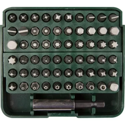 Набор бит &quot;GRAND-61&quot; с адаптером, KRAFTOOL 26140-H61, в пластиковом боксе, Cr-V, 61 предмет 26140-H61 купить в Уфе