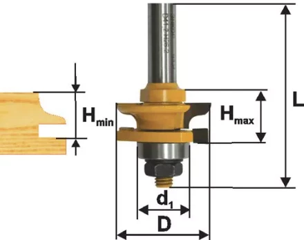 Фреза комбинированная рамочная ф41х24мм хв. 12мм 46526 купить в Уфе