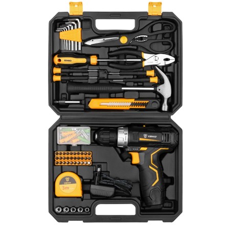 Дрель аккумуляторная в наборе DEKO GCD12DU3 104 tools + case, 063-4095 купить в Уфе