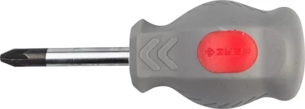 Отвертка ЗУБР &quot;МАСТЕР&quot; &quot;ТЕХНИК&quot; STUBBY, Cr-v, эргономичная двухкомпонентная рукоятка, PZ №1, 38мм 25063-38-1_z01 купить в Уфе