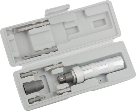 Отвертка ударно-поворотная 1/2&quot;, набор бит, 6 шт., в пласт. боксе  MATRIX 11575 купить в Уфе