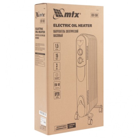 Масляный обогреватель MTX OCH-1500, 230 В, 1500 Вт // MTX 98302 купить в Уфе