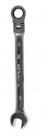 Ключ гаечный комбинированный 14х14 с шарниром и трещоткой Энкор 26409 купить в Уфе