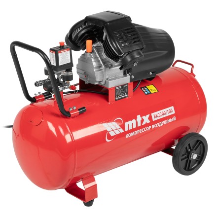 Компрессор воздушный MTX КК-2200/100, 2,2 кВт, 350 л/мин, 100 л, прямой привод, масляный купить в Уфе