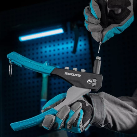 Заклепочник ручной Gross 40415, 260 мм, заклепки 2,4-3,2-4,0-4,8 мм купить в Уфе