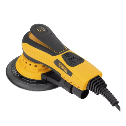 Машина шлифовальная орбитальная бесщет Denzel OS-150-BL 27606, 350 Вт, 4000-10000 об/мин купить в Уфе