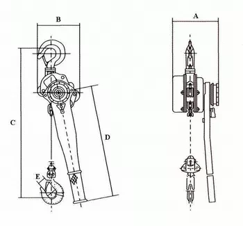 Таль ручная рычажная HSH-C LB г-п 0.5 тонн H=6 метра купить в Уфе