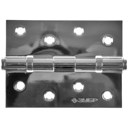 Петля универсальная ЗУБР "ЭКСПЕРТ", 2 подшипника, цвет хром (CP), с крепежом, 100х75х2,5мм, 2 шт 37601-100-2 купить в Уфе