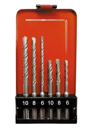 Набор буров по бетону 6-8-10х110 6-8-10х160 мм 6 шт в пластиковой коробке SDS PLUS MATRIX 71096 купить в Уфе