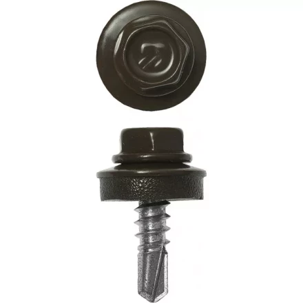 Саморезы ЗУБР окраш., RAL 8028 земел.-коричн., для крепл. кров. матер. к металл. констр., 5.5x25мм, 420шт 4-300315-55-025-8028 купить в Уфе