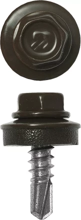 Саморезы ЗУБР окраш., RAL 8028 земел.-коричн., для крепл. кров. матер. к металл. констр., 5.5x25мм, 420шт 4-300315-55-025-8028 купить в Уфе