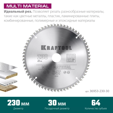 Диск пильный Multi Material, повышенный ресурс 36953-230-30 купить в Уфе