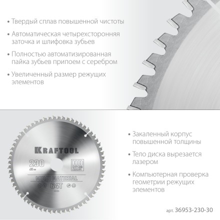 Диск пильный Multi Material, повышенный ресурс 36953-230-30 купить в Уфе