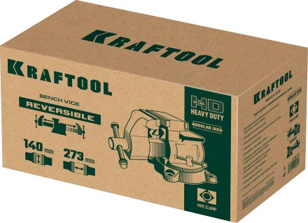 Тиски KRAFTOOL Reversible слесарные 32705-140 купить в Уфе