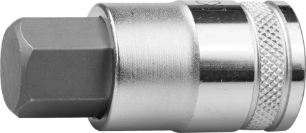 Торцовая бита-головка KRAFTOOL &quot;INDUSTRIE QUALITAT&quot;, материал S2, HEX, сатинированная, 1/2&quot;, H17 27908-17_z01 купить в Уфе