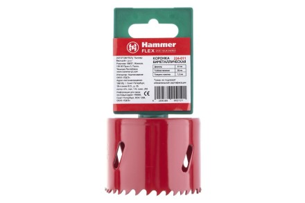 Коронка биметаллическая HAMMER Ф57х38мм 5/8&quot; BiMETALL (224-011) купить в Уфе