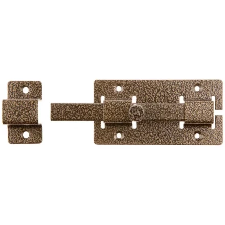 Задвижка накладная&quot;ЗД-06&quot;для дверей усиленная, порошковое покрытие, цвет бронза, квадратный засов 15х145х15мм, 75х115мм 37788-6 купить в Уфе