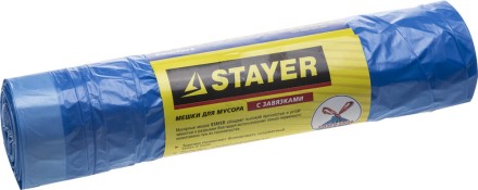 Мешки для мусора STAYER &quot;Comfort&quot; завязками, голубые, 30л, 20шт 39155-30 купить в Уфе