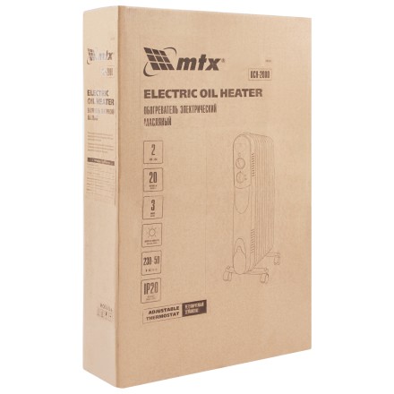 Масляный обогреватель MTX OCH-2000, 230 В, 2000 Вт // MTX 98303 купить в Уфе