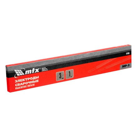 Электроды MP-3, диам. 3 мм, 1 кг., ильменитовое покрытие MTX 97530 купить в Уфе