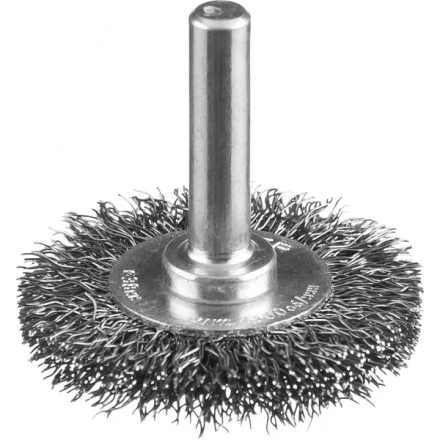 ЗУБР &quot;ПРОФЕССИОНАЛ&quot;. Щетка дисковая для дрели, витая стальная проволока 0,3мм, 38мм 35198-038_z02 купить в Уфе