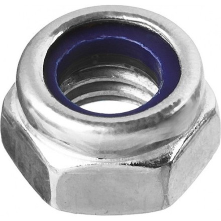 Гайка DIN 985 с нейлоновым кольцом, M6, 16 шт, кл. пр. 6, оцинкованная, ЗУБР 303586-06 купить в Уфе