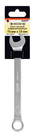 Ключ гаечный комбинированный 15x15 Энкор 26210 купить в Уфе