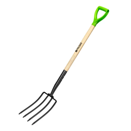 Вилы 4-рогие Palisad 61394, огородные, кованые, 195х295х1165 мм, деревянный лакированный черенок купить в Уфе