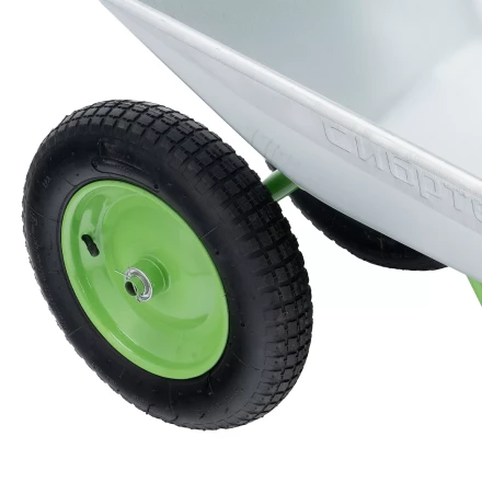 Тачка садовая Сибртех 689135, 2-х колесная, грузоподъемность 120 кг, объем 65 л купить в Уфе