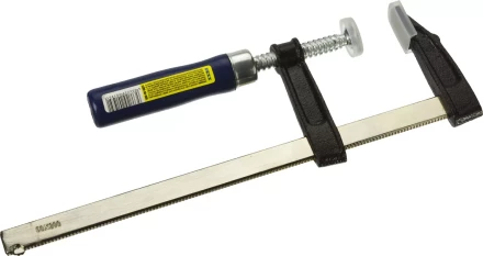 Струбцина DEXX, тип &quot;F&quot;, деревянная ручка, стальная закаленная рейка, 50х200мм 3205-50-200 купить в Уфе