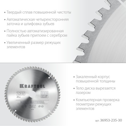 Диск пильный Multi Material, повышенный ресурс 36953-235-30 купить в Уфе