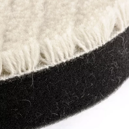 Насадка полировальная &quot;под липучку&quot; 125 мм короткая плетеная шерстяная нить MATRIX 75962 купить в Уфе