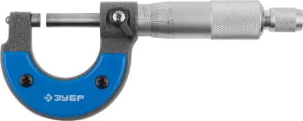 Микрометр ЗУБР "ЭКСПЕРТ" гладкий механический, МК 25, диапозон 0-25мм, шаг измерения 0,01мм 34480-25_z01 купить в Уфе