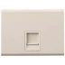 Розетка СВЕТОЗАР &quot;ЭФФЕКТ&quot; компьютерная, одинарная, без вставки и рамки, цвет бежевый SV-54419-B купить в Уфе