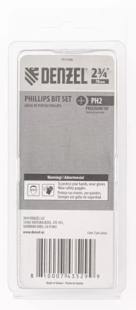 Набор бит, PH2x2х70 мм, 5 шт. Denzel 7711326 купить в Уфе