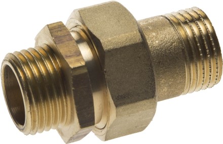 Соединитель GENERAL FITTINGS прямой с накидной гайкой, латунь, ш/ш, 1/2&quot; 51037-S/S-1/2 купить в Уфе