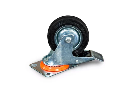 Колесо поворотное резина SCb 42 100 мм с тормозом (N) 1024166 купить в Уфе