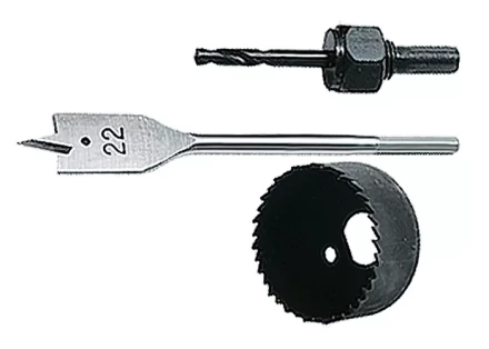 Набор для установки врезных замков 22 мм/48 мм перовое сверло/кольцевая пила MATRIX 70493 купить в Уфе