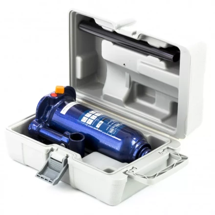 Домкрат гидравлический бутылочный 5 т h подъема 207-404 мм в пластиковом кейсе Stels 51175 купить в Уфе