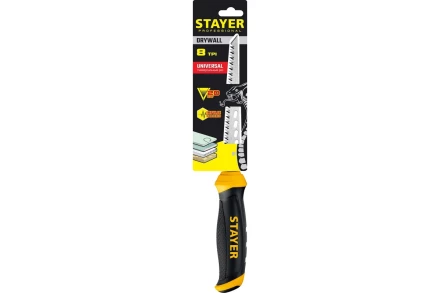 STAYER 160 мм, выкружная ножовка по гипсокартону, Professional, 8TPI, 15173_z02 купить в Уфе