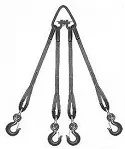 Строп текстильный четырехветвевой 4СТ 5 т  L=7 м  SF6 50 мм Звено РТ- 3 купить в Уфе