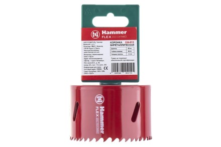 Коронка биметаллическая HAMMER Ф68х38мм 5/8&quot; BiMETALL (224-013) купить в Уфе