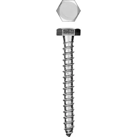 Шурупы ЗУБР &quot;МАСТЕР&quot; с шестигранной головкой, оцинкованные, 6x60мм, 4шт 300456-06-060 купить в Уфе