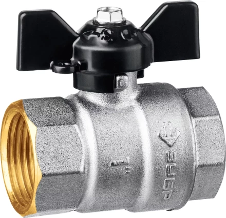 ЗУБР d 1, ручка бабочка, мама-мама, полнопроходной шаровой кран (51323-1) купить в Уфе