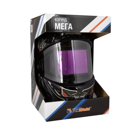 Маска сварщика Корунд МЕГА чёрная ф-р MEGA внеш. регулировка в коробке купить в Уфе