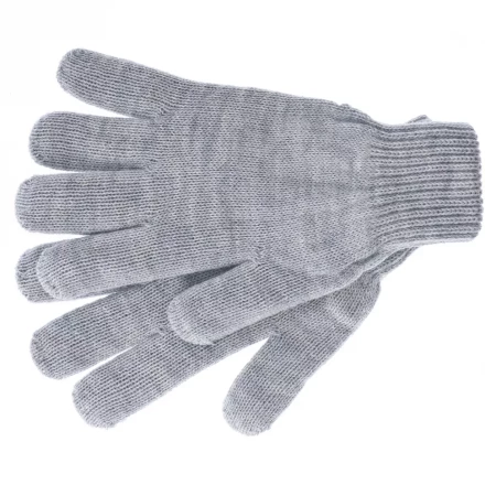 Перчатки трикотажные акрил двойные серая туча двойная манжета Сибртех Россия 68682 купить в Уфе