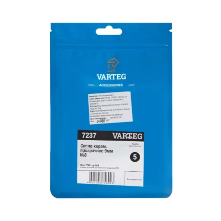 Сопло керамическое прозрачное 9 мм №8 VARTEG купить в Уфе