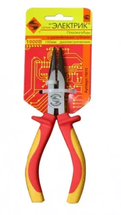 Плоскогубцы с удл. губками  диэлектр. 150мм 1/6/60 19015 купить в Уфе